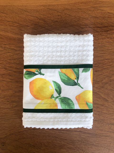 Pano de Copa Sicília Branco e Algodão Verde