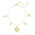 PULSEIRA COM PINGENTE EU AMO PRAIA E ZIRCÔNIA FOLHEADO A OURO 18K