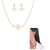 CONJUNTO COLAR E BRINCO COM PINGENTE DE ABELHA COM ZIRCÔNIA FOLHEADO A OURO 18K - comprar online