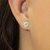 Brinco ponto de luz grande folheado a ouro 18k
