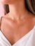 Colar choker mini bolinhas lisa folheado a prata