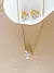 Conjunto Colar + Brinco de Coração Zircônia Cristal- Folheado a Ouro na internet