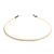 Tiara Delicada Fio de Strass Ouro