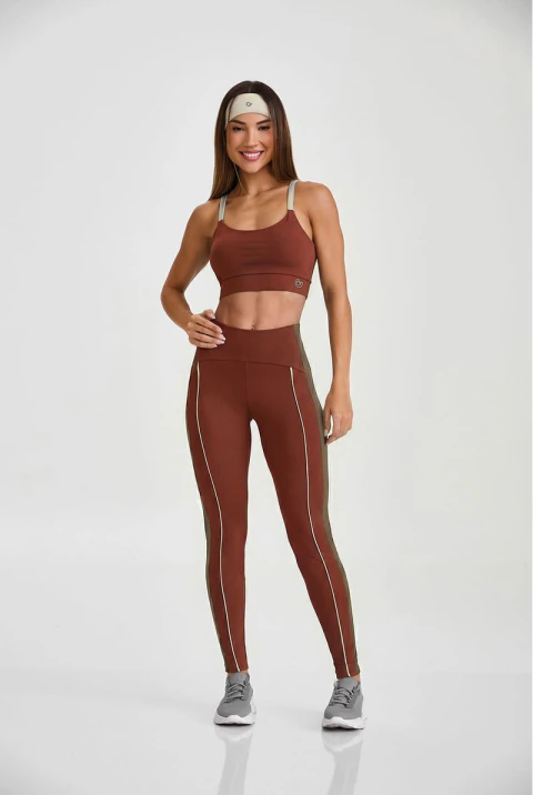 LEGGING CAJU BRASIL - NY CÓS INVISÍVEL MARROM SIENA