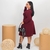 Vestido Feminino Moda Evangélica Manga Longa de Lã Ivonete