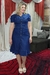 Vestido Moda Evangélico Jeans Com Elastano Evasê Diane - comprar online