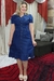 Vestido Moda Evangélico Jeans Com Elastano Evasê Diane