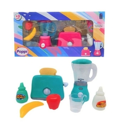 Set Licuadora Y Tostadora Con Luz Y Sonido Poppi