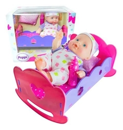 Bebe Poppi Con Cuna