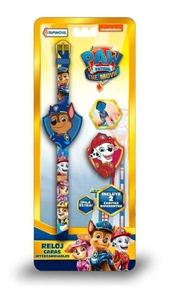 Reloj Digital Paw Patrol Chase Marshall Cara Intercambiable