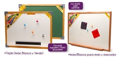 Pizarra Doble Faz P/ Tiza Y Marcador - comprar online