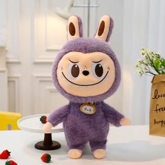 labubu zimomo 35cm El peluche de visón tiene una etiqueta en el pecho貂毛 拉布布 大首领35厘米 - comprar online