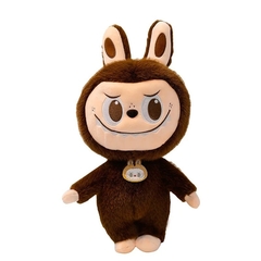 labubu zimomo 65cm El peluche de visón tiene una etiqueta en el pecho貂毛 拉布布 大首领65厘米