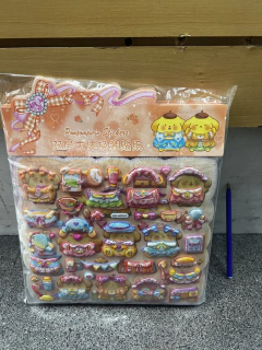 Un paquetes x10 Pegatinas 28x25 tridimensionales de doble capa paquetes x10双层烫金贴纸