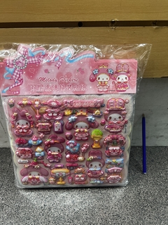 Un paquetes x10 Pegatinas 28x25 tridimensionales de doble capa paquetes x10双层烫金贴纸