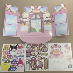 Nuevo mecanismo tridimensional sin cortes libro silencioso DIY Sanrio Culomi Melody Variedad Guardarropa Desfile de disfraces