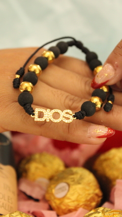 Pulsera DIOS neopreno negro