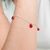Pulseira Infantil Gotas de Zircônia Vermelha - comprar online