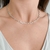 Colar Choker Cadeado Longo 4mm - Ravenalla Pratas