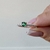 Anel Solitário Verde 3mm Cravejado na internet