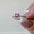 Anel Solitário Rosa Rubi 3mm Cravejado - comprar online
