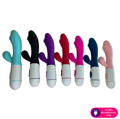 Vibrador ponto G com estimulador clitoriano – Recarregável na internet