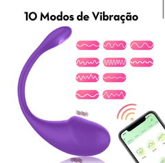 Vibrador de casal em formato de glande por aplicativo - Eternize lingerie e sex shop