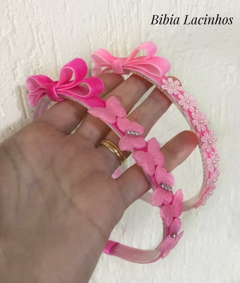 Tiara Veludo Rosa