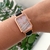 Relógio rose couro - comprar online
