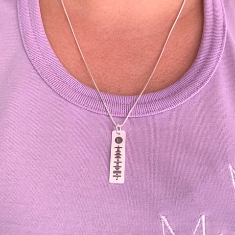 Colar plaquinha Spotify personalizada