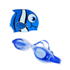 Antiparras De Natacion + Gorras Silicona + Tapon Infantil