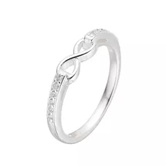 Anillo de plata 925 de Infinito con cubics