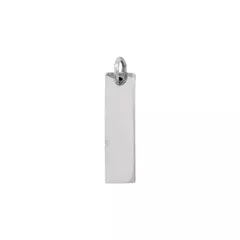 Medalla de Plata, rectangular para grabar. 7*25mm