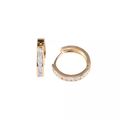 Aros de Oro 18k modelo Argolla con cubics