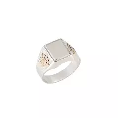 Anillo de Plata Hombre Corona lateral (A717C)