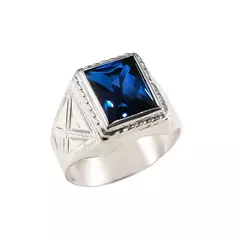 Anillo de Plata Hombre con Piedra (A819P) en internet