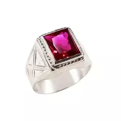 Anillo de Plata Hombre con Piedra (A819P)