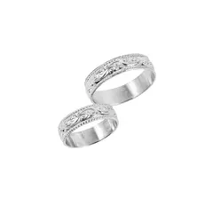 Alianzas de Plata 925 Cinceladas con Guarda (A129P) - comprar online