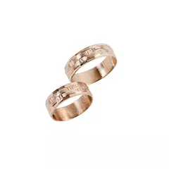 Alianza de Oro 18k, modelo Cinceladas (A142) - comprar online