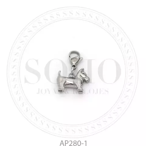 Dijes de Acero Perro, para pulsera (D4*1500)