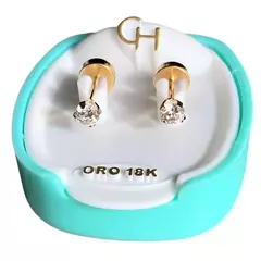 Aros Abridores Oro 18k Marca CH, grifa mediana cubic 3 mm - comprar online