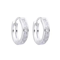 Aros Plata 925, Huggies con cubics 12mm - 1,60g - comprar online