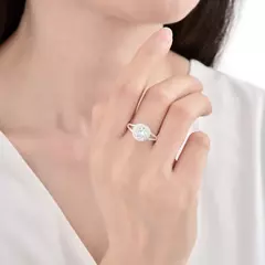 Anillo de plata 925 redondo con cubics 2.10g - comprar online