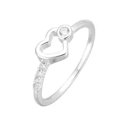 Anillo de Plata 925 con cubics. Corazon 1.50g B - comprar online
