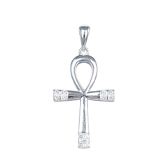 Dije Plata 925 Cruz Egipcia con cubics - 2,90g