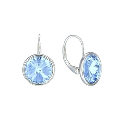 Aros Plata 925 con cierre brisura y cubic color - 4,60g - Joyería Valentino di Sassari