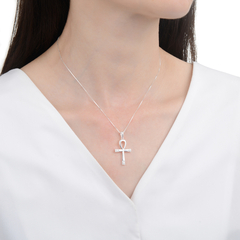 Dije Plata 925 Cruz Egipcia con cubics - 2,90g - comprar online