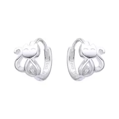 Aros Plata 925, Gatitos con cubics - 2,70g - comprar online