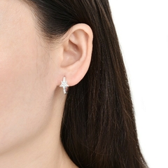 Aros de Plata 925 con cubics, modelo Huggies de Estrella 15mm - 2,50g - comprar online