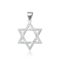 Dije Plata 925 Estrella de David con cubics - 3g - comprar online